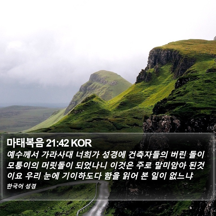 마태복음 21:42 KOR Bible Study