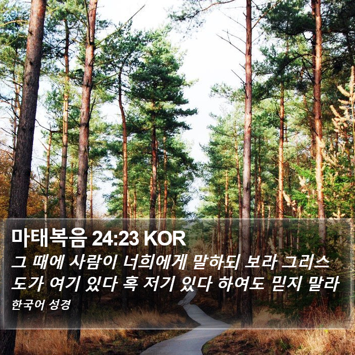 마태복음 24:23 KOR Bible Study