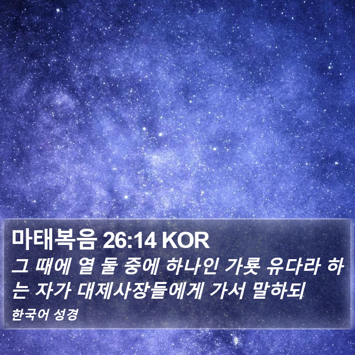 마태복음 26:14 KOR Bible Study