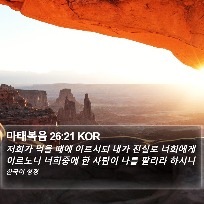 마태복음 26:21 KOR Bible Study