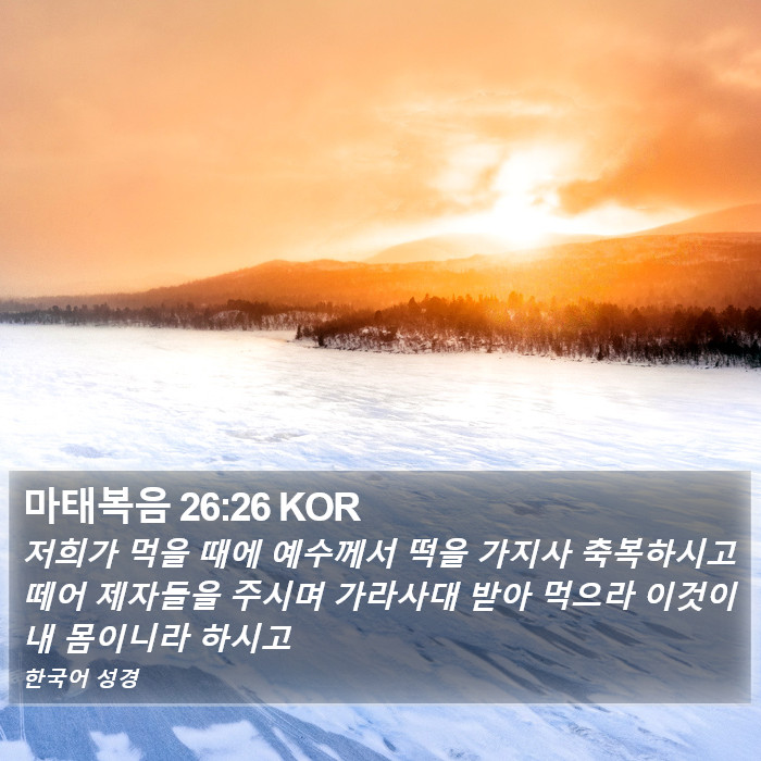 마태복음 26:26 KOR Bible Study