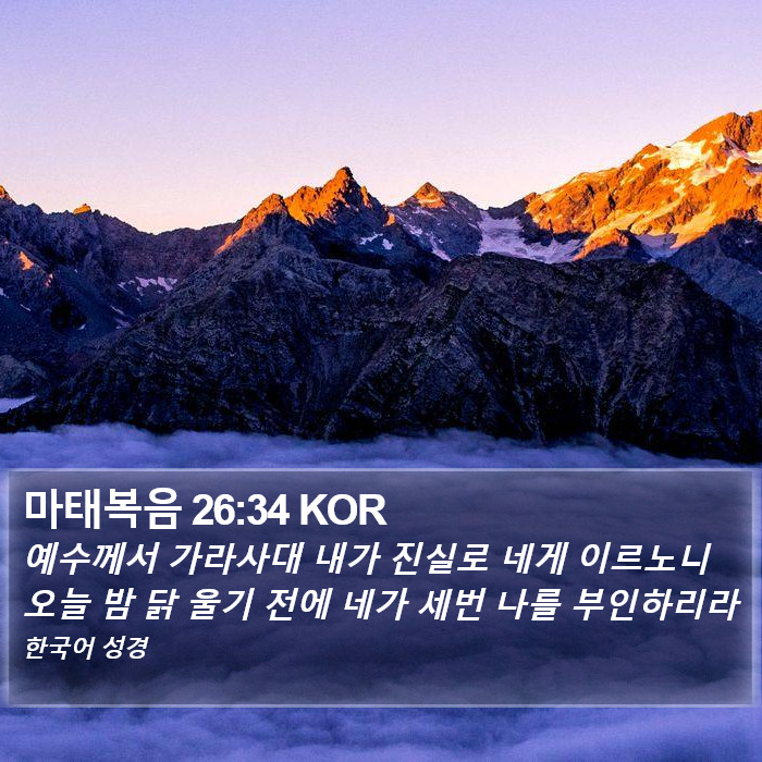 마태복음 26:34 KOR Bible Study