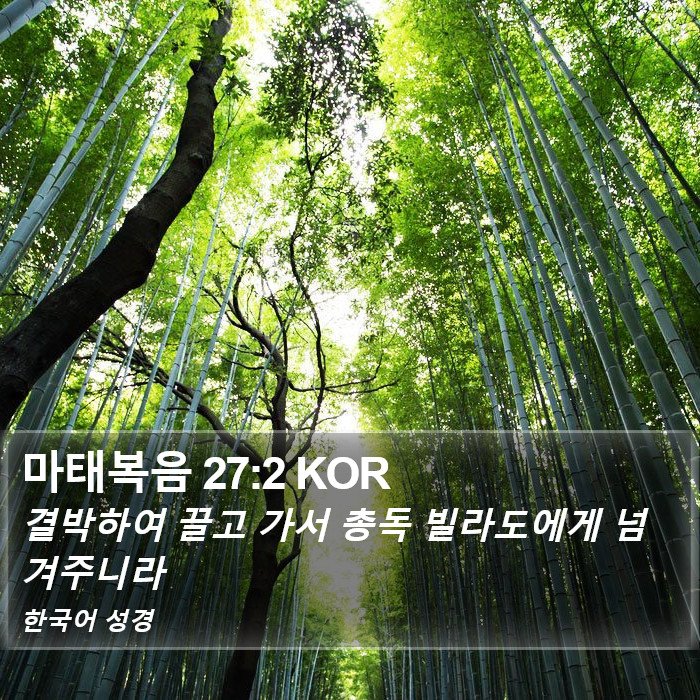 마태복음 27:2 KOR Bible Study