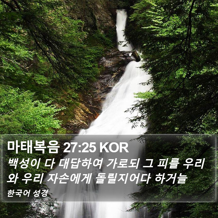 마태복음 27:25 KOR Bible Study