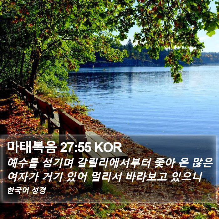 마태복음 27:55 KOR Bible Study