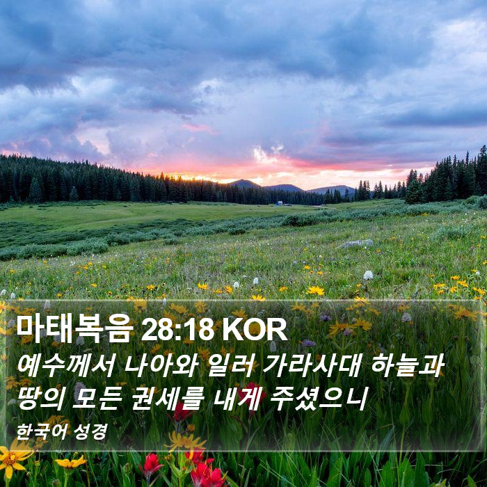 마태복음 28:18 KOR Bible Study