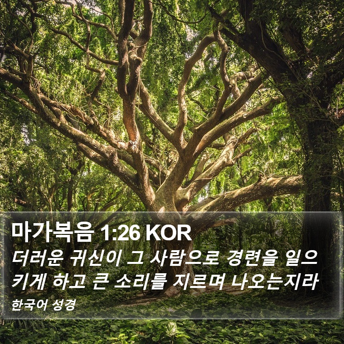 마가복음 1:26 KOR Bible Study