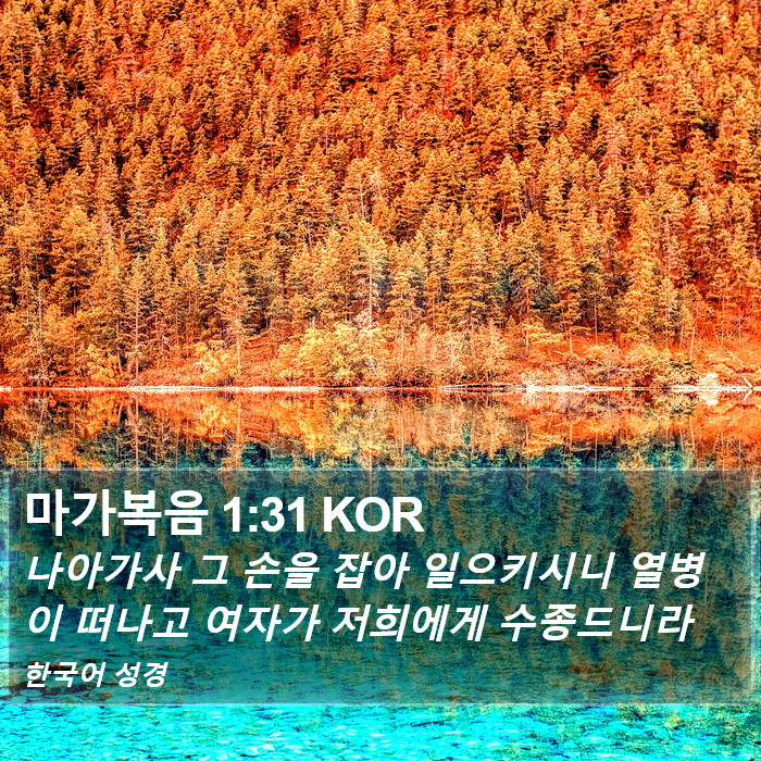 마가복음 1:31 KOR Bible Study