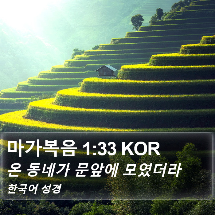 마가복음 1:33 KOR Bible Study