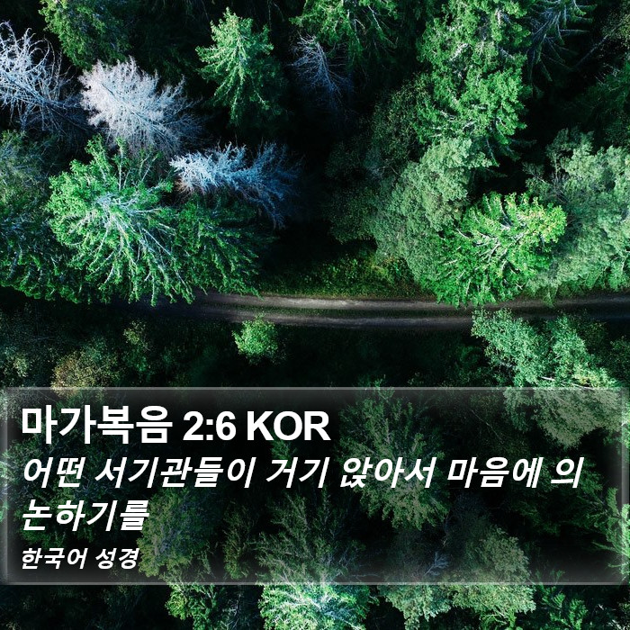 마가복음 2:6 KOR Bible Study