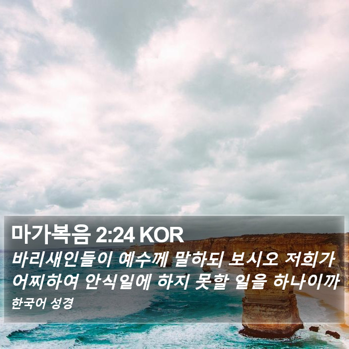 마가복음 2:24 KOR Bible Study