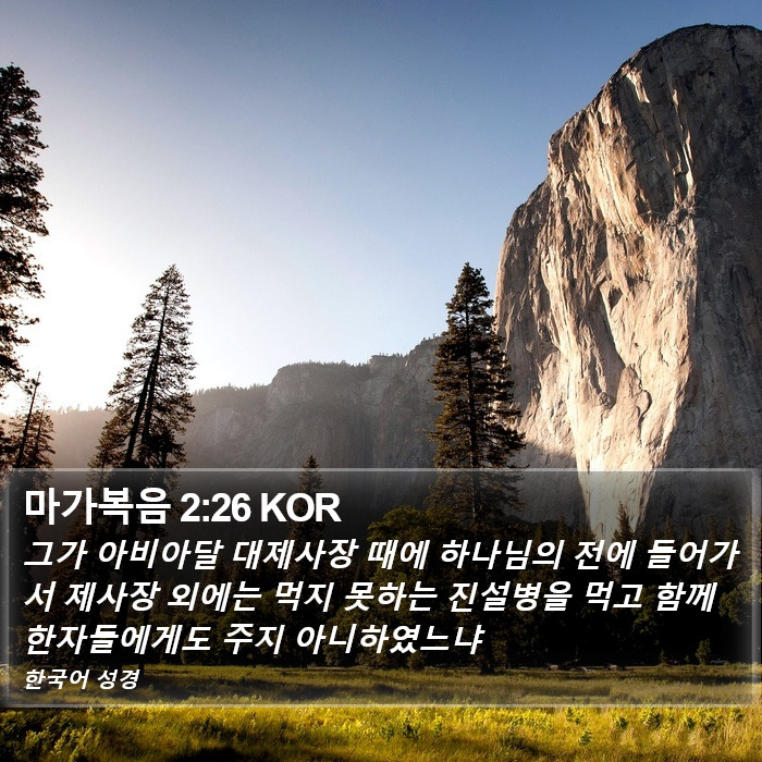 마가복음 2:26 KOR Bible Study