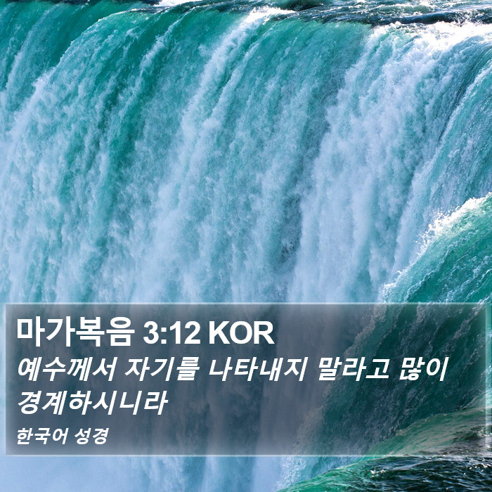 마가복음 3:12 KOR Bible Study