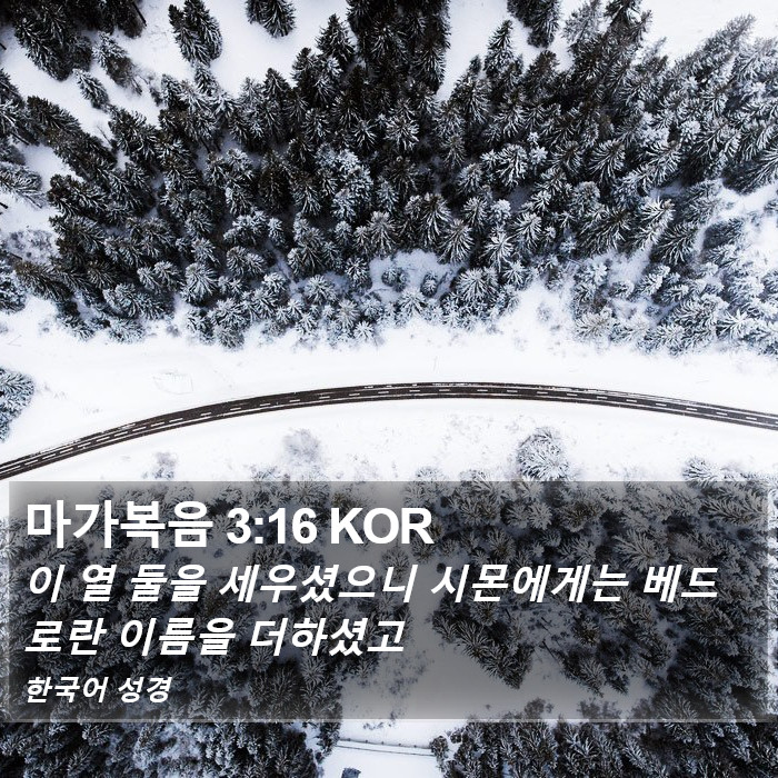 마가복음 3:16 KOR Bible Study