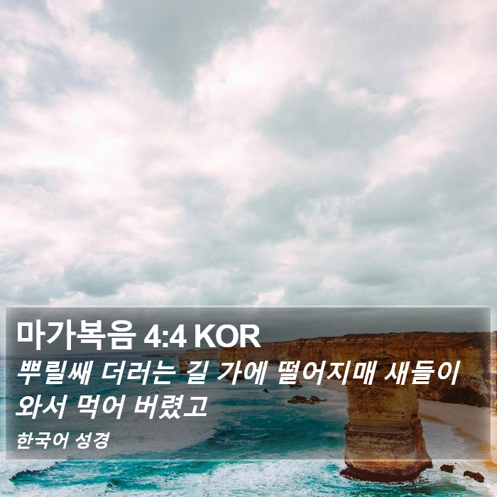 마가복음 4:4 KOR Bible Study