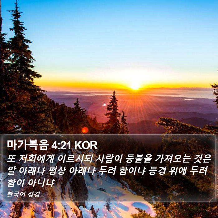 마가복음 4:21 KOR Bible Study