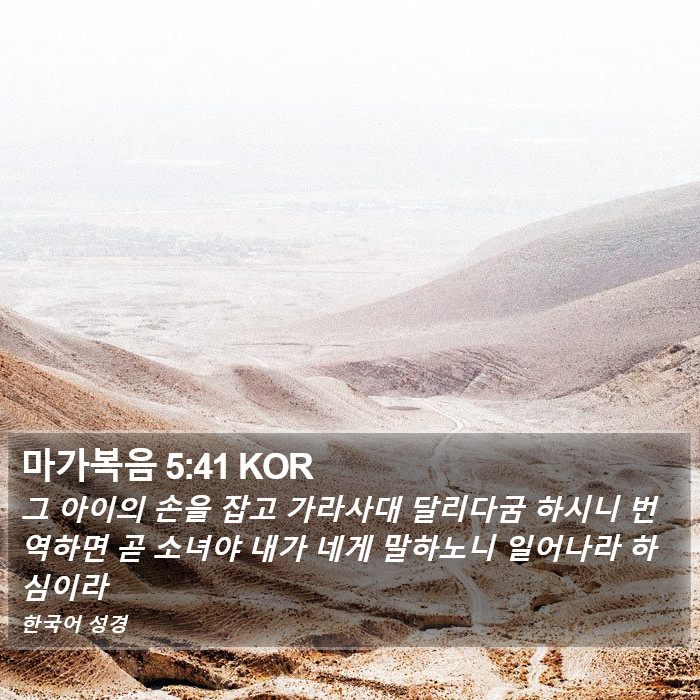 마가복음 5:41 KOR Bible Study