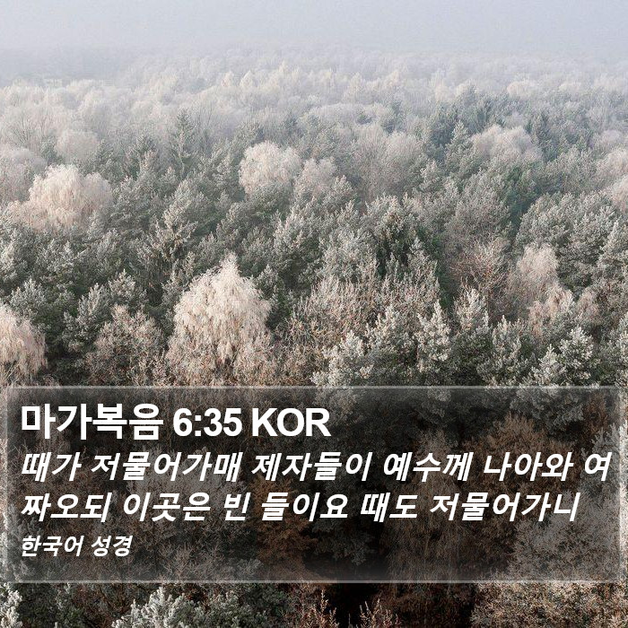 마가복음 6:35 KOR Bible Study