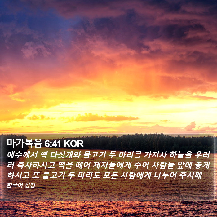 마가복음 6:41 KOR Bible Study