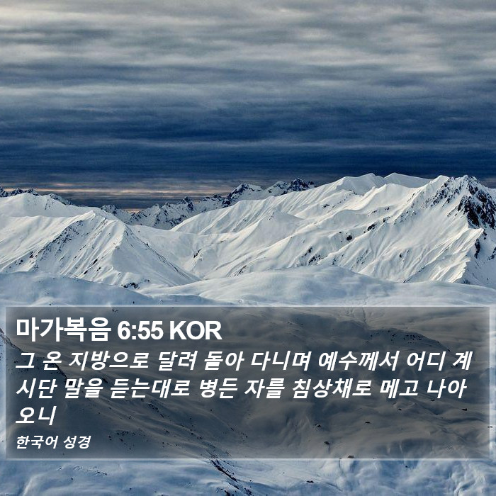 마가복음 6:55 KOR Bible Study