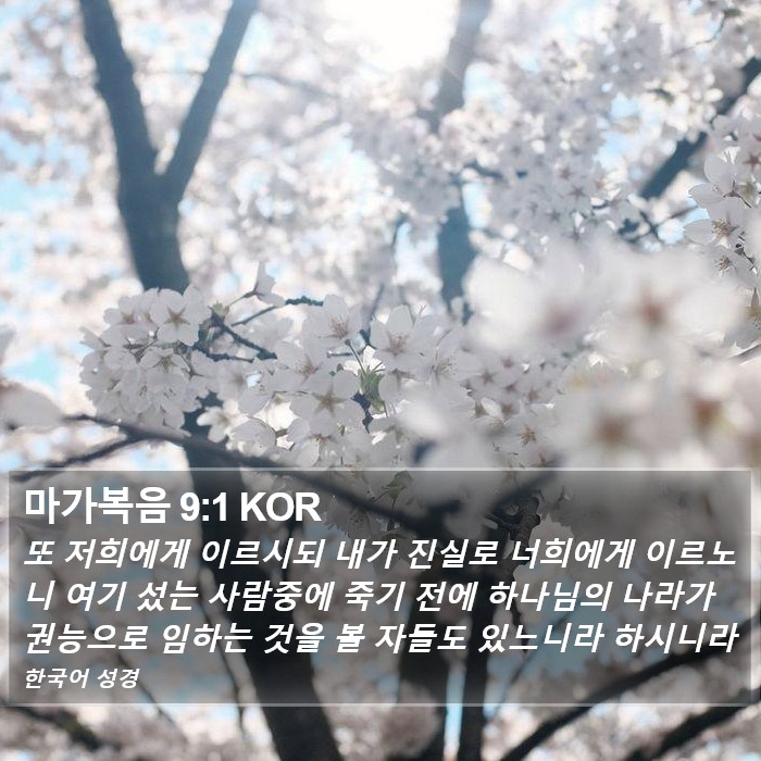 마가복음 9:1 KOR Bible Study