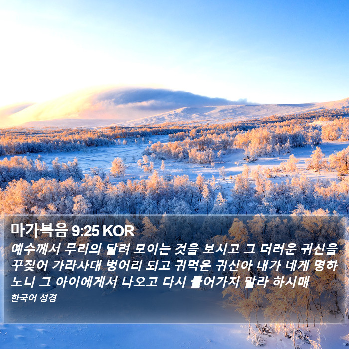 마가복음 9:25 KOR Bible Study