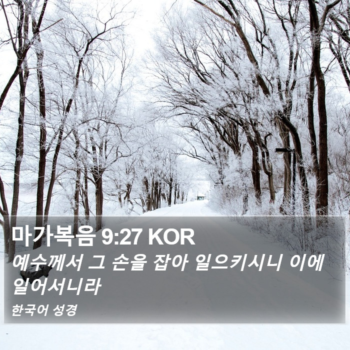 마가복음 9:27 KOR Bible Study