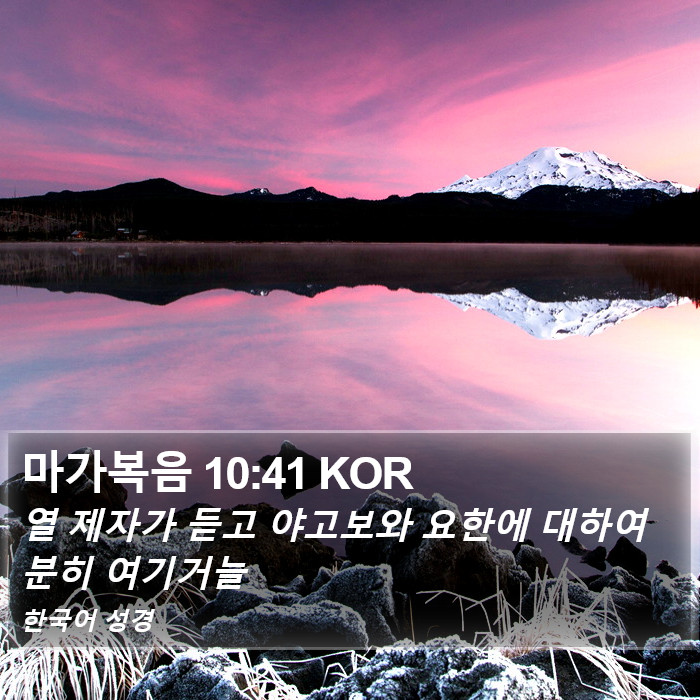 마가복음 10:41 KOR Bible Study