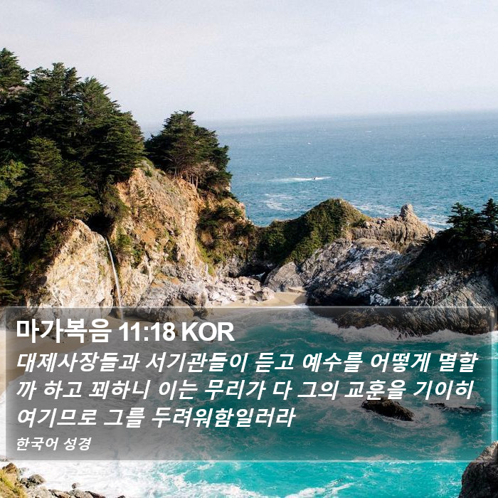 마가복음 11:18 KOR Bible Study