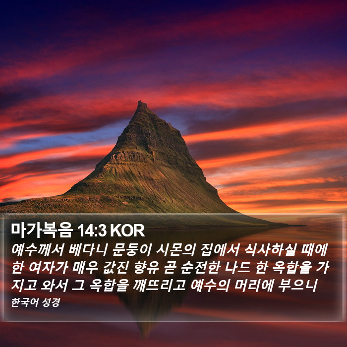 마가복음 14:3 KOR Bible Study