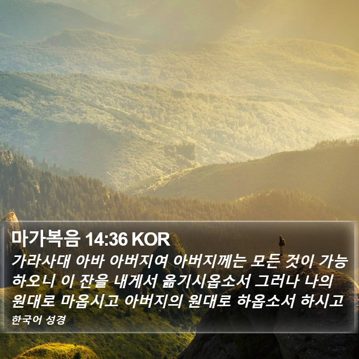 마가복음 14:36 KOR Bible Study