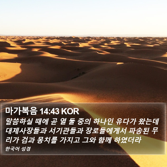 마가복음 14:43 KOR Bible Study