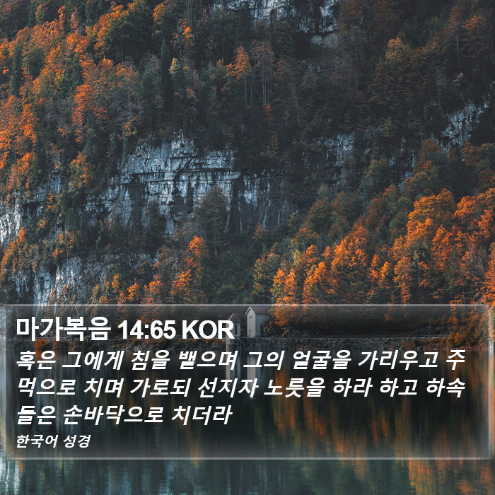 마가복음 14:65 KOR Bible Study
