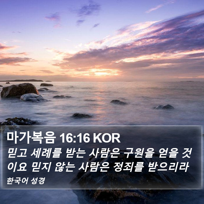 마가복음 16:16 KOR Bible Study