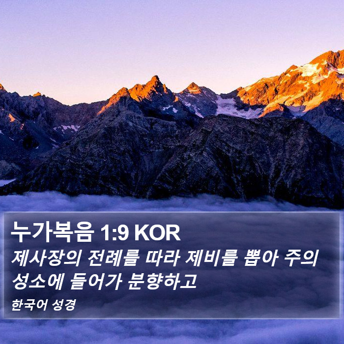 누가복음 1:9 KOR Bible Study