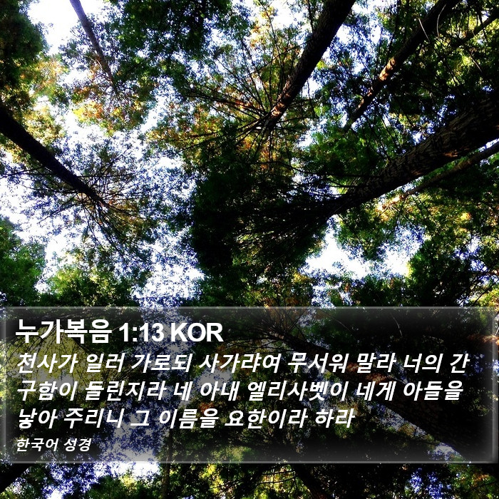 누가복음 1:13 KOR Bible Study