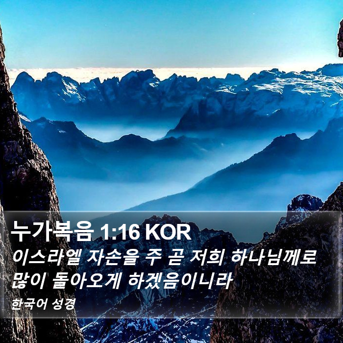 누가복음 1:16 KOR Bible Study