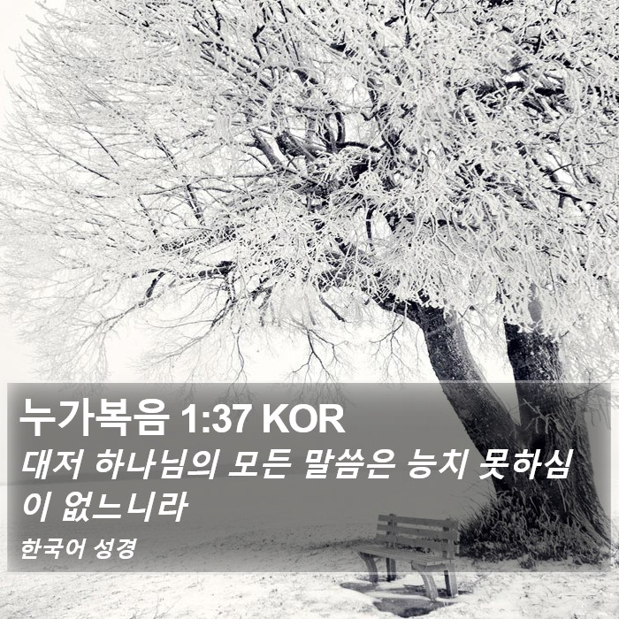 누가복음 1:37 KOR Bible Study