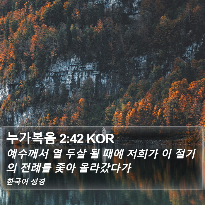 누가복음 2:42 KOR Bible Study