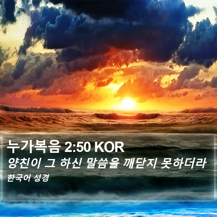 누가복음 2:50 KOR Bible Study