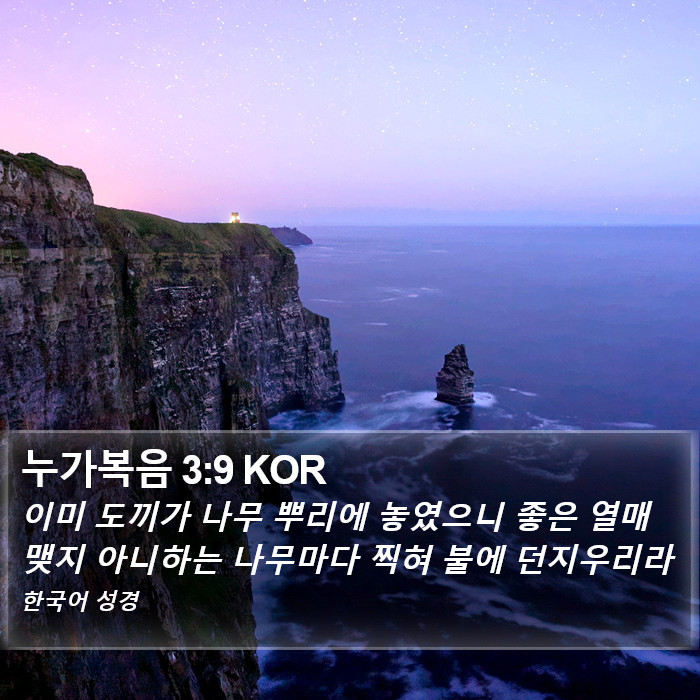 누가복음 3:9 KOR Bible Study