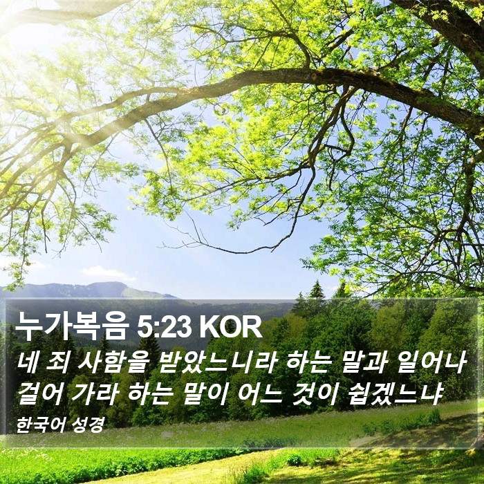 누가복음 5:23 KOR Bible Study