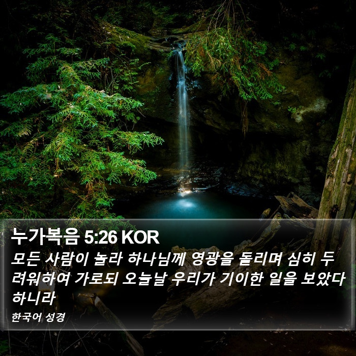 누가복음 5:26 KOR Bible Study