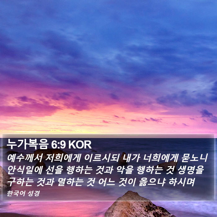 누가복음 6:9 KOR Bible Study