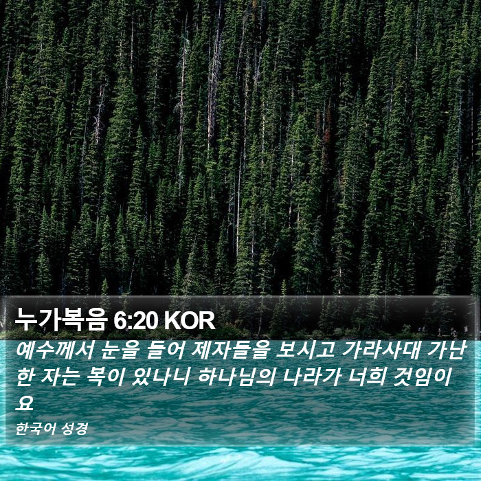 누가복음 6:20 KOR Bible Study