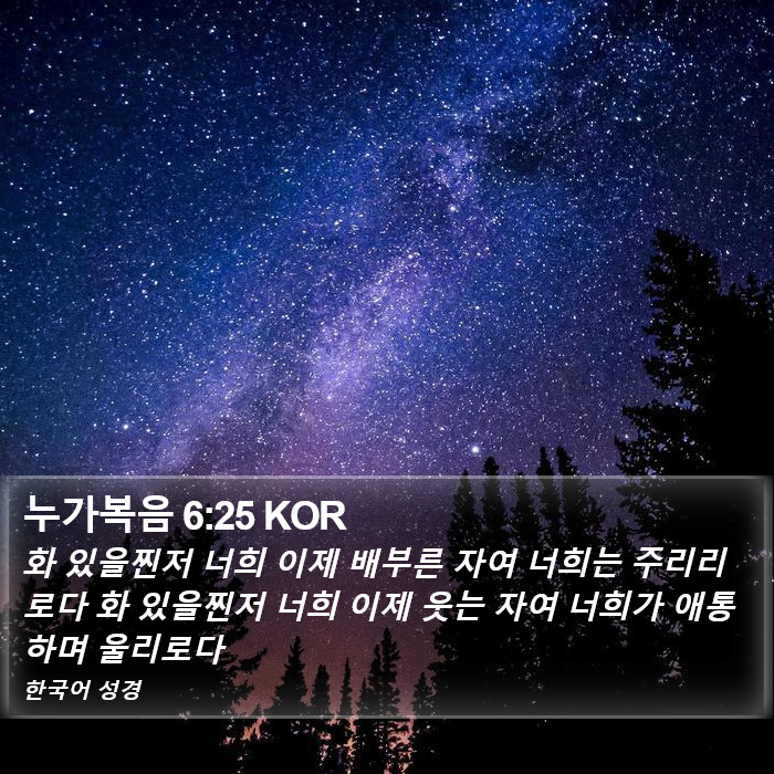 누가복음 6:25 KOR Bible Study