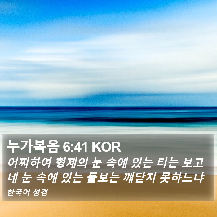 누가복음 6:41 KOR Bible Study