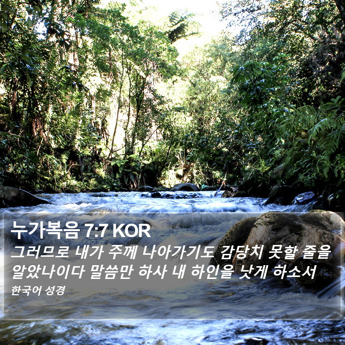 누가복음 7:7 KOR Bible Study