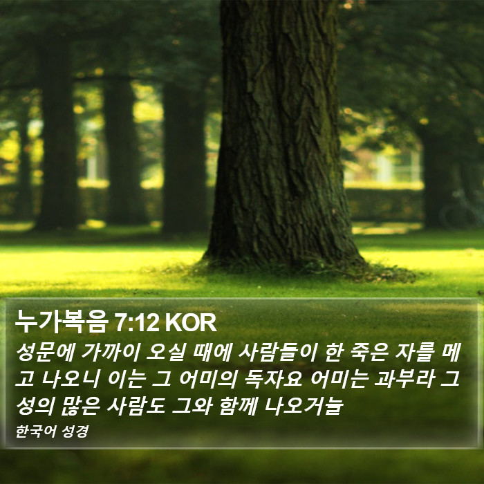 누가복음 7:12 KOR Bible Study