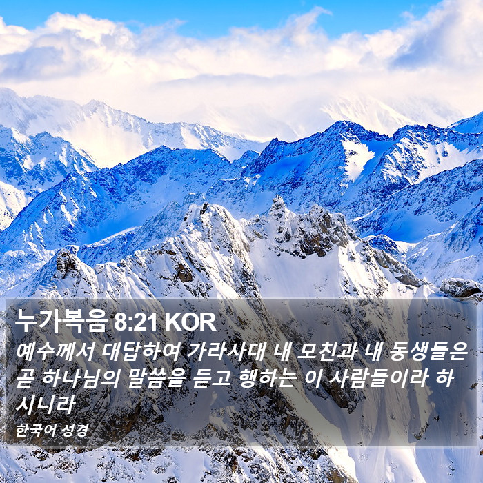 누가복음 8:21 KOR Bible Study